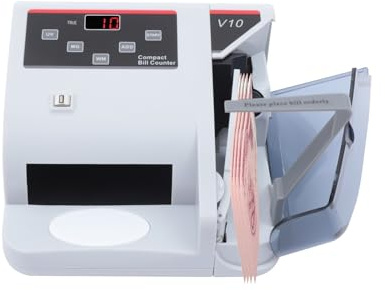 Contador de billetes, Máquina contadora de dinero, 600 unidades/min con detección WM for USD y monedas múltiples Para negocios