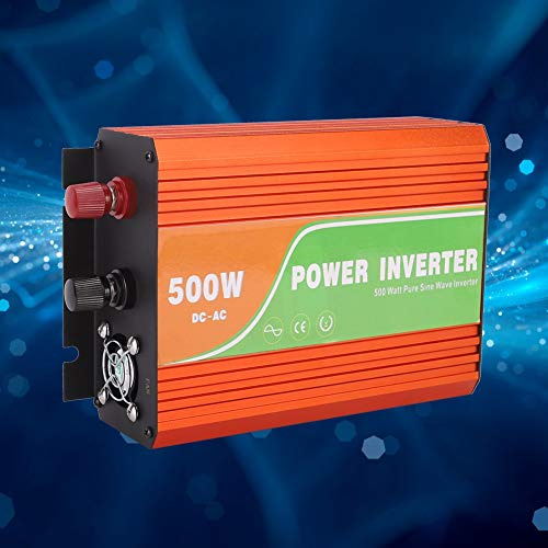 Stylebest Inverter di Potenza da 500 W, Inverter a Onda Sinusoidale Ad Alta Frequenza Compatto e Durevole per Uso Domestico, Materiale in Alluminio, Design Leggero (12V)