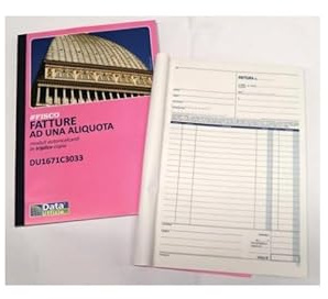 Data Ufficio 024048.02 Blocco Fatture 1 Aliquota A4, 3 Copie