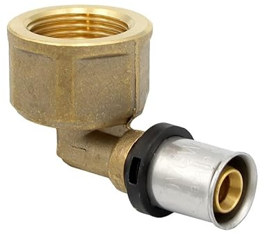 Pipetec Pressfitting Winkel Übergang 16x2 mm 3/4 Zoll Innengewinde TH Kontur Verbundrohr, DVGW, TH-Profil