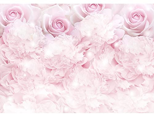 Runa Art Fototapete Blumen Rosen Modern Vlies Wohnzimmer Schlafzimmer - Made in Germany - 308 x 220 cm Rosa 9413010b