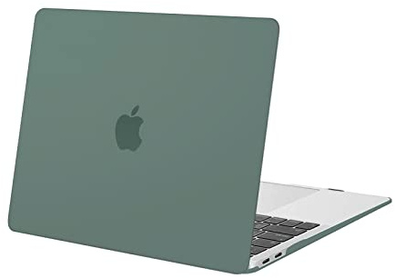 MOSISO Kompatibel mit MacBook Air M1 Hülle 13 Zoll 2021 2020-2018 | Ultradünne, Plastik Hartschale Schutzhülle Cover für MacBook Air 13,3 Hülle A2337 A2179 A1932, Mitternacht Grün