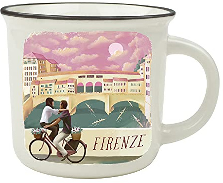 Legami - Tazza Cup-puccino in Porcellana New Bone China, Tema Firenze, Tazza da Colazione, World Cities, Mug Caffè Thé, Lavabile in Lavastoviglie, Diametro 10 cm, Capacità 350 ml
