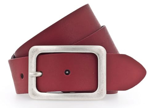 Vanzetti Damen Leder Gürtel Belt Ledergürtel Damengürtel Rot 35 mm