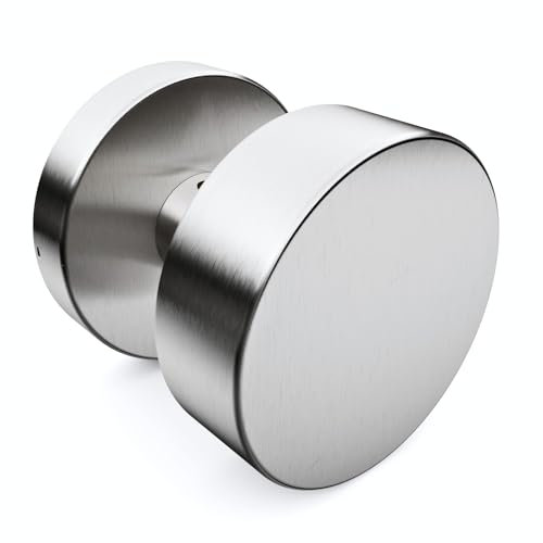 Sempro 1 Pomello rotondo per porte esterne e interne, pomello fisso in acciaio inox V2A