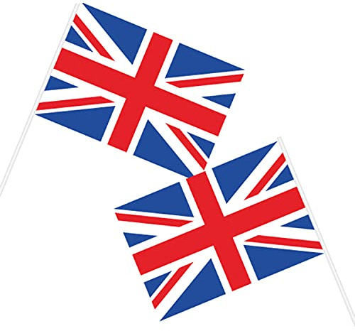 Amscan 9913048 - Coronation Party Great Britain Wavy Flags - 6 Pack