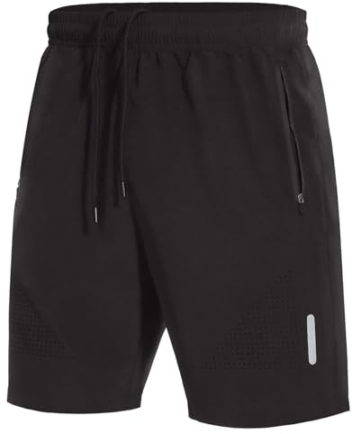 SIHOHAN Short de Sport pour Homme - Séchage Rapide - avec Poche zippée - Convient pour différentes Occasions de Loisirs et de Sport