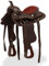 INLIFE Western-Sattel, Halfter & Brustblatt Echtleder 12 Braun,6.28kg,91350