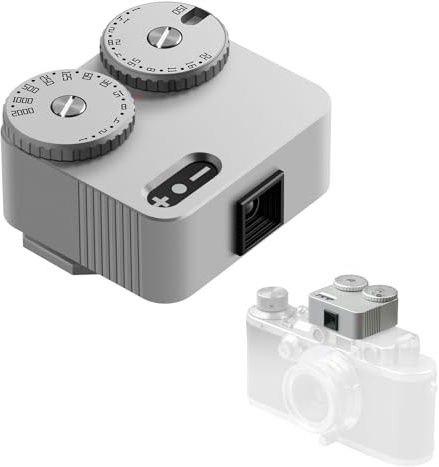 TTARTISAN Light Meter II, Adjustable ISO Aperture and Shutter Speed with Cold Shoe Lightmeter for Film Camera Light Meter Photography (Silver)