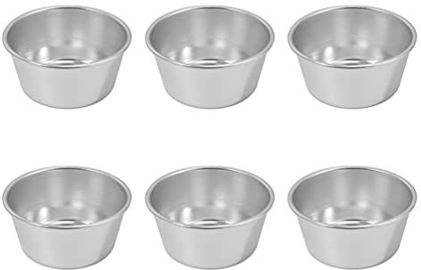 Tårtform， Non-Stick Kakform, Bakverktyg Bakform, Tårtform, Bakning 6st Muffinsplåt Enkel Mini Individuell Rund Pudding Tårtform Nonstick Munk Tårta Cupcake Bakform Bakform Konditorivaror Kolstål Silve