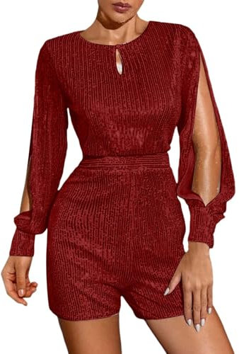 JIANROU Jumpsuit Damen Elegant Casual Ärmelloser Jumpsuits,Jumpsuit 80Er,Jumpsuit Mit V Ausschnitt,Jumpsuit Damen Schwarz,Jumpsuit Festlich Für Kleine Frauen,Overall Kurz Damen Elegant
