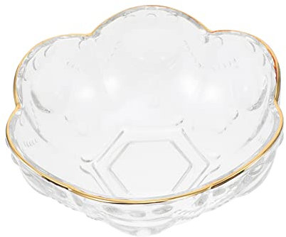 FUNOMOCYA Mikrowellen Glasschüssel aus Glas mit Unregelmäßiger Kante Stilvolle Salatschüssel und Obstschale für Küche und Restaurants Non Slip und Elegante Tischdekoration