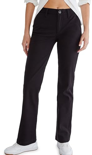 Aeropostale Women's Aero Classic Uniform Pant, Black, 00