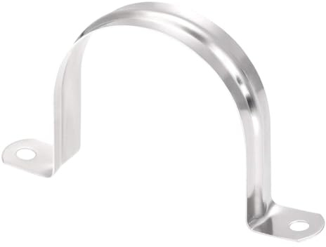 Unifizz Lot de 25 colliers de serrage rigides de 63 mm avec 2 trous en forme de U en acier inoxydable 201