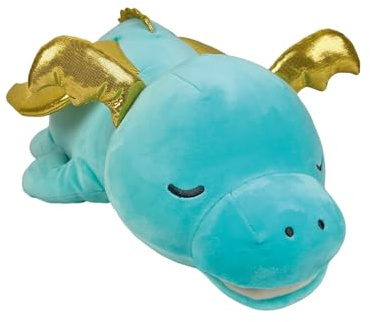 Trousselier Nemu Nemu Animals - Grosse Peluche Kawaii XXL Dragon Doré - Peluche Geante Extra Douce et Douillette - Grande Peluche Animaux Conçu au Japon - Taille XXL - 74 cm - Coussin Kawaii
