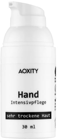 AOXITY Hand Intensivpflege - 30 ml - im hygienischen Vakuum-Pumpspender - 100% Naturkosmetik