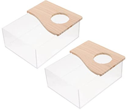Kisangel 2stücke Teiliges Transparente Kleintier-sandbadewannen Aus Acryl Verschleißfest Und Leicht Zu Reinigen Für Hamster Und Kleine Nager Zum Baden Und Spielen Geeignet Für Zuhause Und t