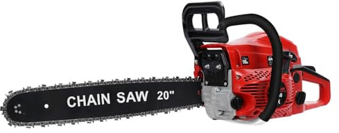 cukoekim Motosega a gas da 58 cc, motosega a gas da 50,8 cm, con oliatore automatico, serbatoio carburante da 550 ml, sega a catena a benzina a 2 tempi ad alte prestazioni per taglio del legno e