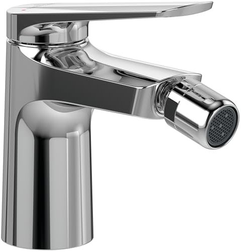 Villeroy & Boch Oasis robinetterie à levier unique - Robinet de bidet avec tirette et cartouche céramique - Mitigeur bidet économe en eau - Régulateur jet mobile - Chrome