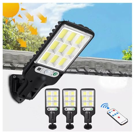 sports flyfree 4Pcs Solar Lights Outdoor, Motion Sensor Security Lights with 3 Lighting Modes Solar Powered LED Wall Lights IP65 Waterproof and Durable for Garden, Yard, Porch