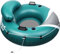 Aufblasbarer Pool Luftmatratze Schwimmsessel, Hochleistungs-Pool-Rohr, 115cm Erwachsene River-Tubes Sofa für Strand- und See-Rafting mit Netzboden, 2 Getränkehalter 2 Haltegriffe (grün)