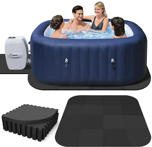 GOOFCXO Whirlpool-Matte und Pad für aufblasbare Wannen, 21,3 cm, extra dick, rutschfeste EVA-Schaumstoff-Polsterung für Whirlpools, Pool, Spa, Spiel, Campingmatte, leicht zu reinigen