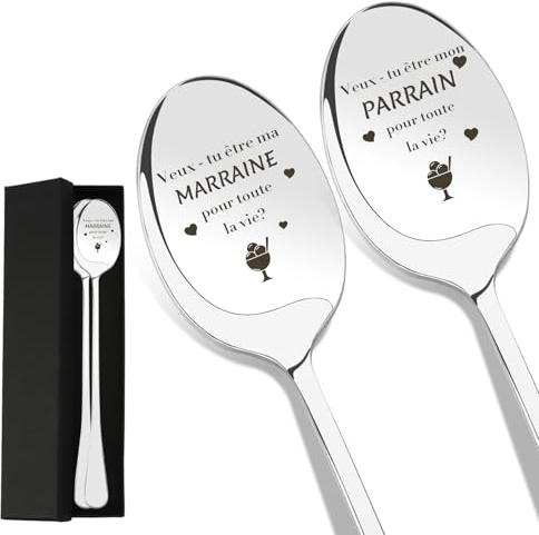 Cadeau Fete Des Meres Pour Marraine Cuillere a Cafe Cadeau Marraine Cadeau Parrain Marraine Bapteme Cadeau Parrain Marraine Communion Cadeau Baptême Parrain Marraine Cadeau Noel Pour Parrain Marraine