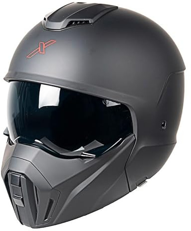 MOTOBLOUZ VULCAN Casque jet Homologué ECE 22.06 | Casque de Scooter | Tailles XS-XL