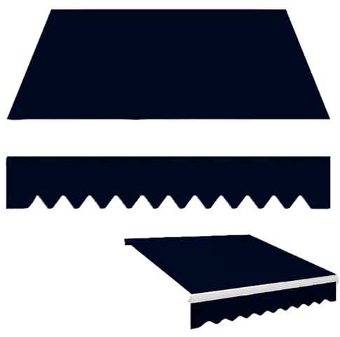 Tendone Superiore Parasole (Telaio Non Incluso), Tenda a Bracci Estensibili, Teli per Gazebo, Tenda da Sole a Caduta, Terrazza & Balcone, Telo Tenda da Sole di Ricambio, Tessuto Ricambio(Noir,2.5x1.5m