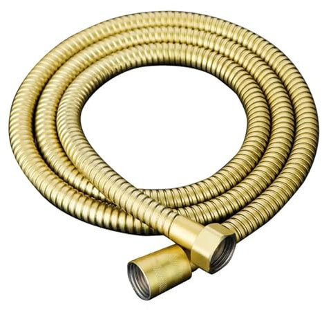 1.5/2m Stainless Steel Shower Hose High Pressure Replacement Spray Encryption Pipe Universal Gold(2m)