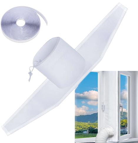 Klimaanlagendichtungs-Kit, wetterfeste Fensterdichtung, Schlafsaalfenster-Dichtung mit verstellbarem Schaumstoff, energieeffizientes Design, 300 cm, für Wohnheim, Wohnmobile, Wohnungen, Räume