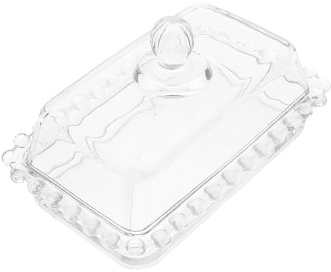 STOBAZA Mantequera Con Tapa De Transparente Recipiente Hermético Para Mantequilla Quesera Para Almacenar Mantequilla y Queso La Cocina o Mesa De Postres