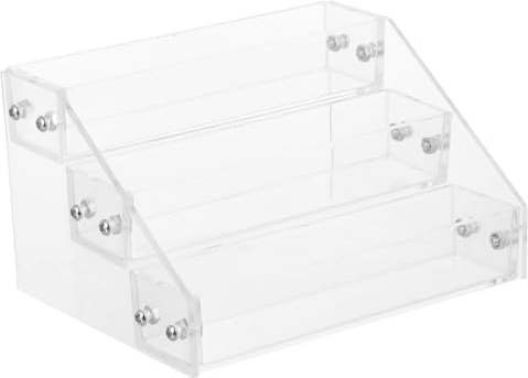 Organizador de Esmaltes de Uñas de Acrílico Transparente Reutilizable | Estante de Varias Capas, Diseño Estable para Mesa del Dormitorio, Uso Diario de Belleza Matutina