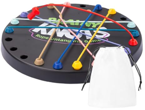 Juguetes educativos: Juego para desatar Cuerdas, Juguete de Estrategia ABS, clasificación de Pilas | Divertido Juego de Viaje con Cuerdas de Colores, íris, de Almacenamiento para niños y niñ
