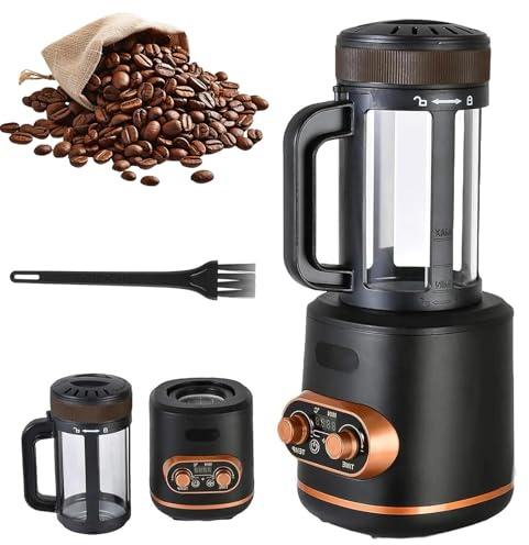Máquina Tostadora De Café, Máquina Tostadora De Café Eléctrica De 2400 W, Temperatura Ajustable De 0-250 ℃, Cámara De Visualización De Vidrio, Máquina Tostadora Automática De Granos De Café De 300 G