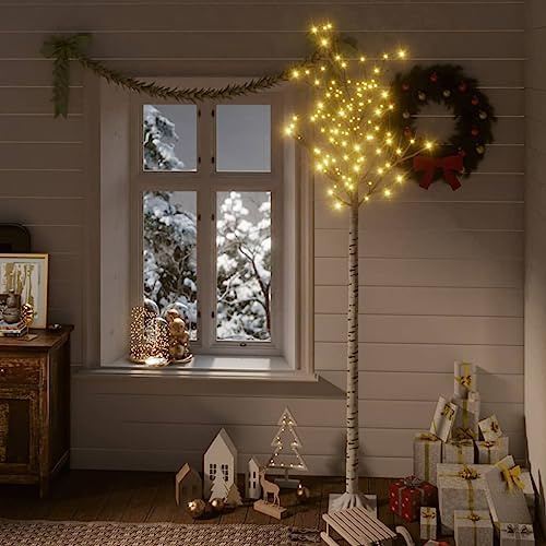Generico Albero Natale 220 LED 2,2 m Salice Bianco Caldo Interno Esterno,Arredo,Decorazioni Natalizie,Alberi di Natale-332958