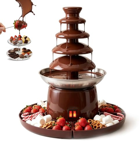 Macchina per Fontana di Cioccolato a 6 Livelli, Set per Fonduta di Cioccola