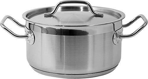 Edelstahl Kochtopf mit Deckel 20x10,5 3,3L Gastronomie Qualität Induktion
