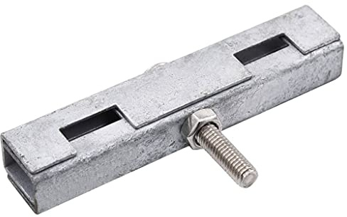 vidaXL U-Mattenverbinder 10 Sets für Doppelstabmatten Gittermattenverbinder Doppelstabgittermatten Zaun Gitter U-Form Silbern Verzinkter Stahl