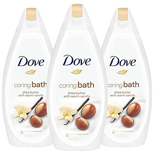 3 Pack Dove Caring Bath Soak Shea Butter with Warm Vanilla Cream, 450ml