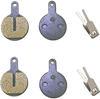 2 par bromsbelägg för cykelskivor, med fjädrar och säkringsklämmor cykel skivbromsbelägg för Tektro Novela Lyra L10 11 IOX (harts, halvmetallisk, sintrad metall)