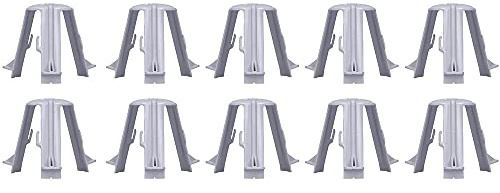 Voxura Abstandshalter LED-Einbaustrahler Halogen 60-90mm Einbauhöhe 75mm Hitzeschutz Hohldecke Spots mit 3 Standbeinen Universal Grau 10 Stück