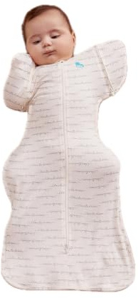 Love To Dream Swaddle Up, talla M 6-8,5 kg – Dreamer, corte ajustado, favorece un sueño saludable, 1,0 tog – 20-24 °C, algodón lavable a máquina y doble cremallera