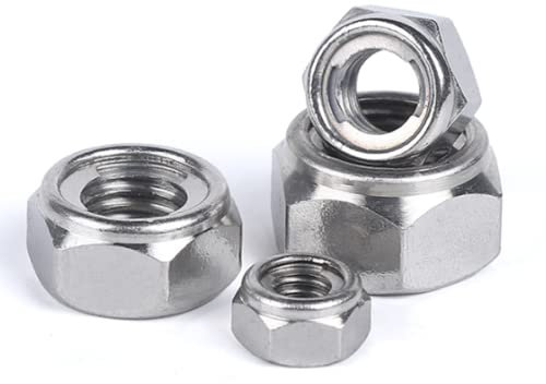 304 Edelstahl-Metall-Sicherungsmutter, Metall-Selbstsicherungsmutter, Sicherungsmutter, M3-M12,M20 * 2 STÜCKE