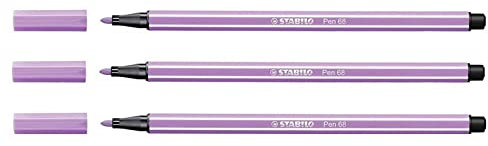 STABILO Zeichenstifte Pen 68 Hellflieder, 3 Stück