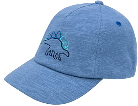 Basecap Baby Jungen Verstellbar - Schildmütze für Kinder Kappe Trucker Hut Sonnenhut(50,Blau Dinosaurier)