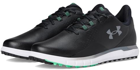 Under Armour Zapato de golf Drive Fade sin pinchos para hombre, (001) Negro/Negro/Gris Titan, 43 EU, 3026922