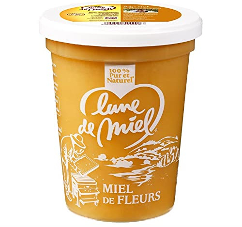 LUNE DE MIEL Miel De Fleurs Plastique 500G - Douceur sucrée pour un petit-déjeuner gourmand - Pot de 500g - Lot De 3