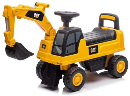 Primi Passi Escavatore Cavalcabile con Braccio Girevole per Bambini 1 3 Anni Schienale Ergonomico Clacson Pala Mobile Vano Portaoggetti e Dispositivo Antiribaltamento Gioco Sicuro e Divertente