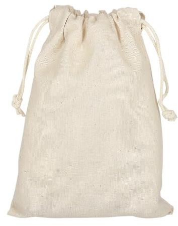 TEXXILLA 10er | 25er | 100er Pack Zuziehbeutel Organic aus zertifizierter Produktion | 15 x 20cm | Jutebeutel, Farbe:Natur, Menge:10 Stück